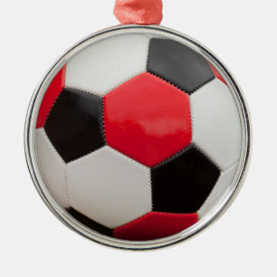 Rond Argenté Ornement de balle de football