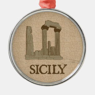 Rond Argenté Ornement Premium Sicile