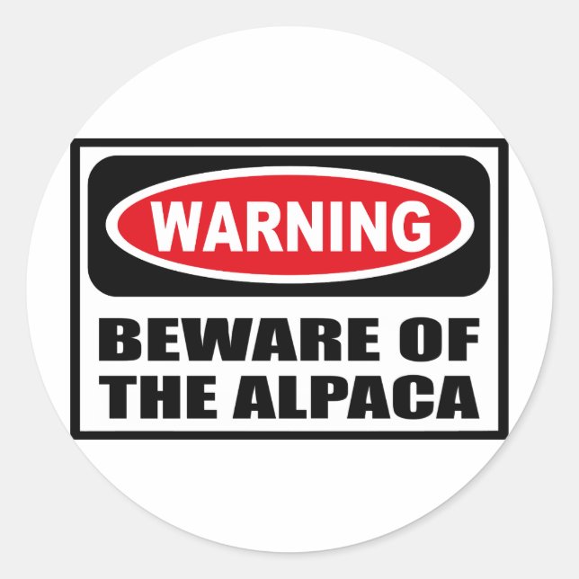 Rond ATTENTION AU Sticker ALPACA (Devant)