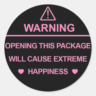 Rond Attention : Sticker pour le bonheur extrême