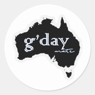 Rond Australie : Sticker G'day Mate