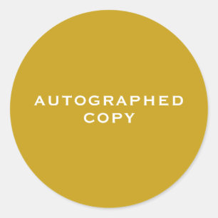 Rond Autographié Copie Gold Sticker