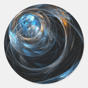 Rond Autour du monde Sticker Abstrait Art Round