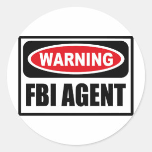 Rond Avertissement Sticker du FBI