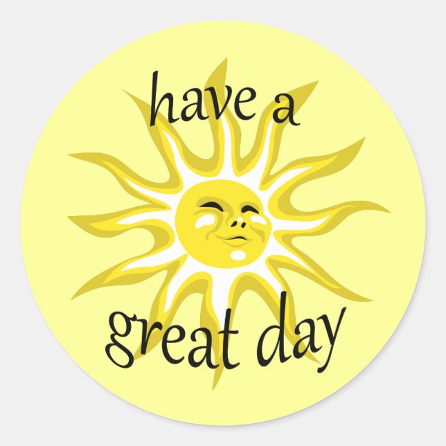 Rond Ayez un Sticker Affirmative Sunshine de jour magni (Devant)