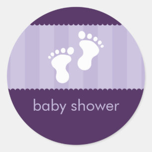 Rond BABY SHOWER STICKER :: pieds heureux 15