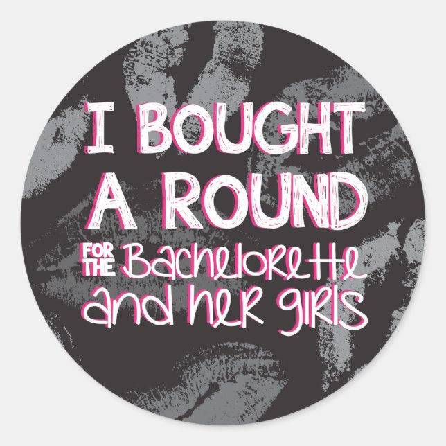 Rond Bachelorette Party Boire Sticker (Devant)