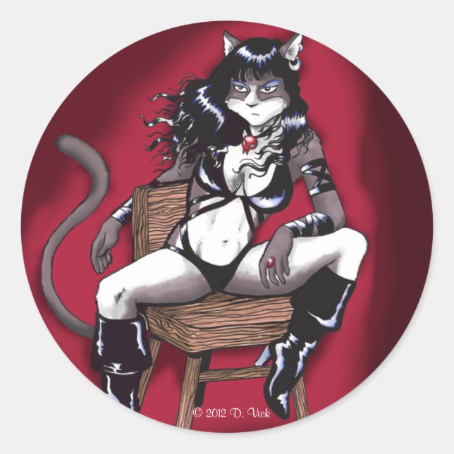 Rond Bad Kitty Sticker (Devant)