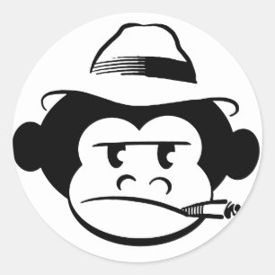 Rond Bad Monkey sticker