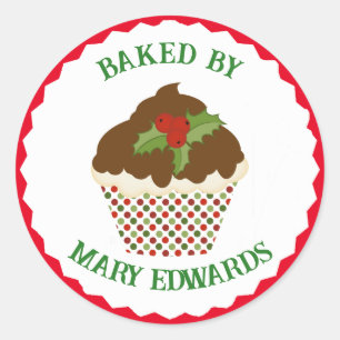 Rond Baked By Christmas Cookie Sticker