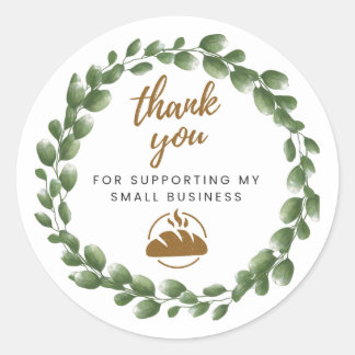 Rond Bakery Baked Good Thank You Round Sticker