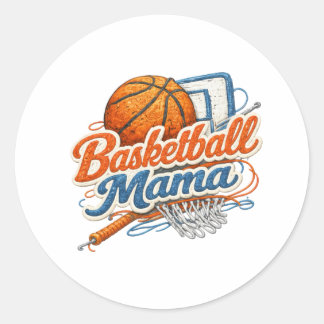 Rond Basketball Mama Sticker