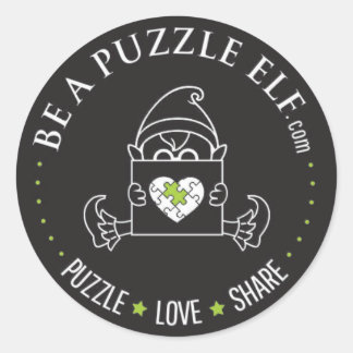 Rond Be A Puzzle Elf – PUZZLE. LOVE. SHARE Sticker