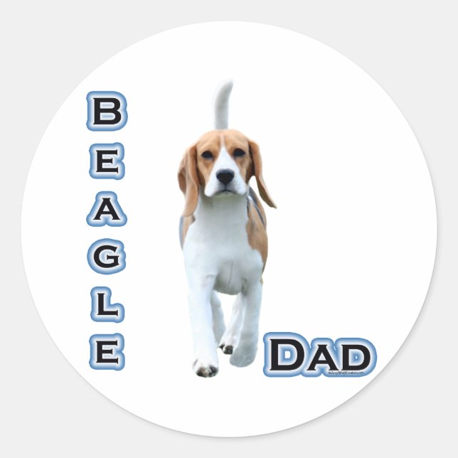 Rond Beagle Papa 4 - Sticker (Devant)