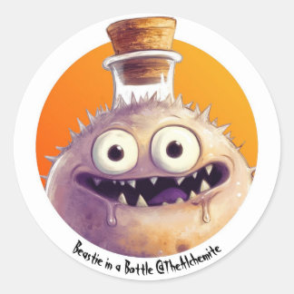Rond Beastie dans une bouteille Petit Sticker