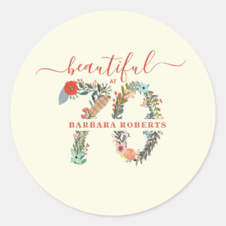 Rond Beau à 70 Anniversaire Sticker