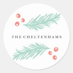 Rond Beau Sticker à cadre d'hiver