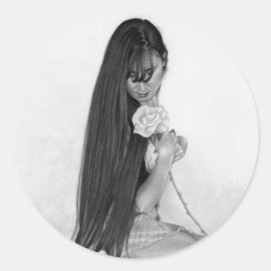 Rond Beau Sticker Rose
