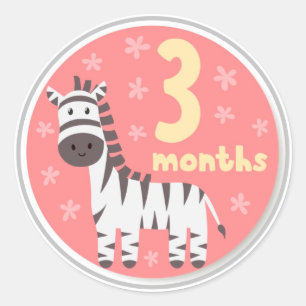 Rond Bébé 3 mois Milestone Classic Round Sticker