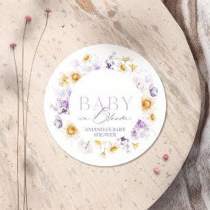 Rond Bébé en fleurs Sticker Baby shower