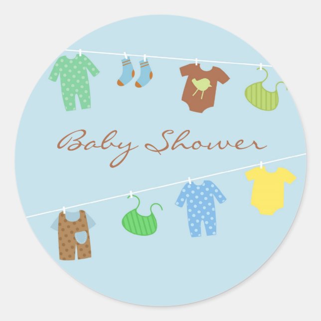 Rond Bébé garçon Sticker douche (Devant)