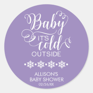 Rond Bébé Il fait froid dehors Sticker Baby shower viol