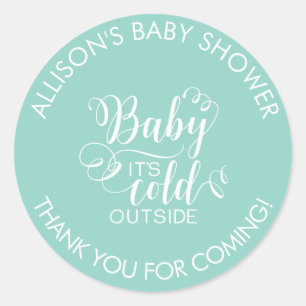 Rond Bébé Il fait froid dehors Sticker de la douche Fav