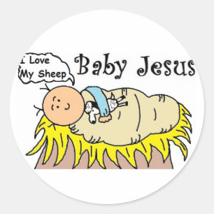 Rond Bébé Jésus En Manger Sticker