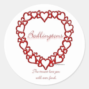 Rond Bedlington Terrier Véritable Amour - Sticker