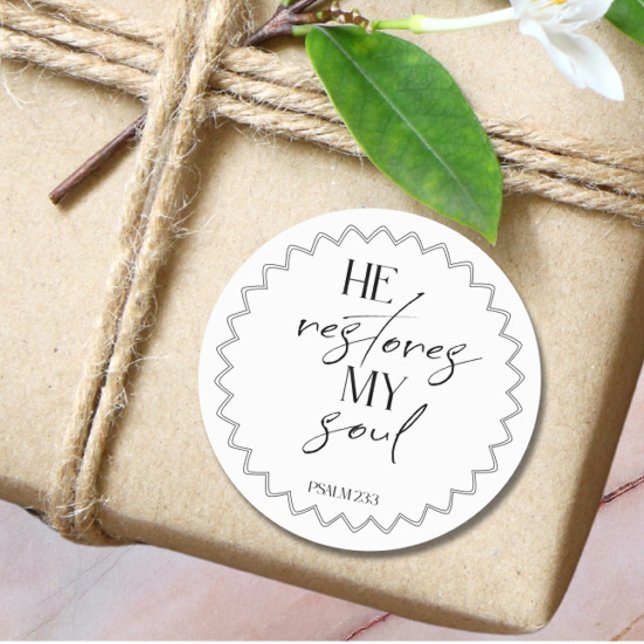 Rond Bible Verse psalm Round Sticker (Créateur téléchargé)