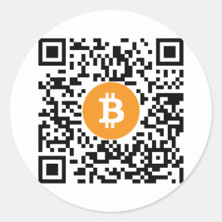 Rond Bitcoin (BTC) Portefeuille QR Code Sticker - Arron