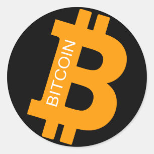 Rond Bitcoin Logo Symbole Cryptomonnaie Sticker Crypto