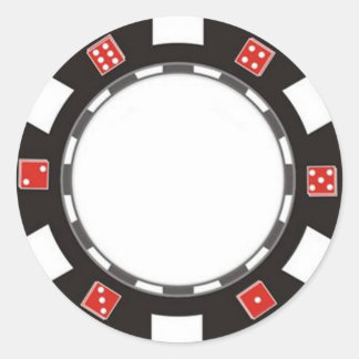 Rond blank pocker chip sticker