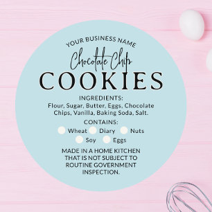 Rond Bleu clair Cookies Cottage Law Sticker
