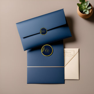 Rond bleu et or : sticker maker en ligne : mariage