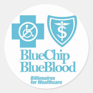 ROND BLEUE CHIP BLEU BLEUE BLOOD STICKER