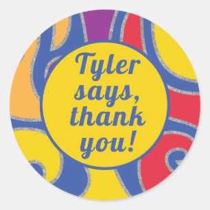 Rond BM Bat Bar Mitzvah Sticker Flèches rondes