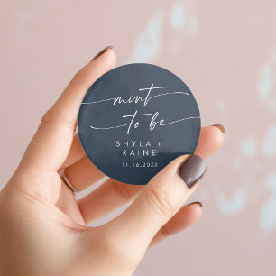 Rond Boho Chic Dark Navy Mint Bleu Pour Être Sticker Fa