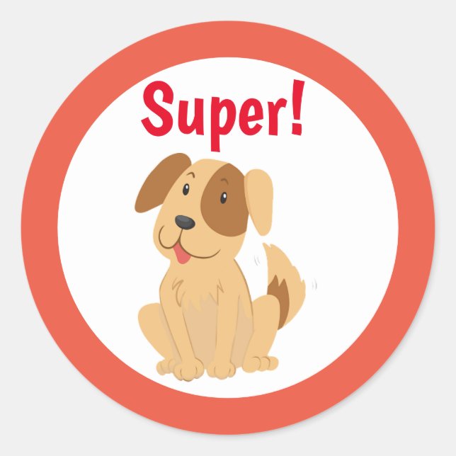 Rond Bon Travail ! Prix Sticker — Personnaliser (Devant)
