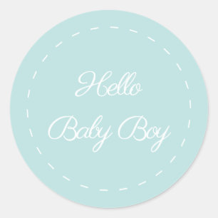 Rond Bonjour Baby Boy Classic Round Sticker