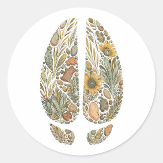 Rond Botanical Bison Hoof Sage Prairie Nature Sticker