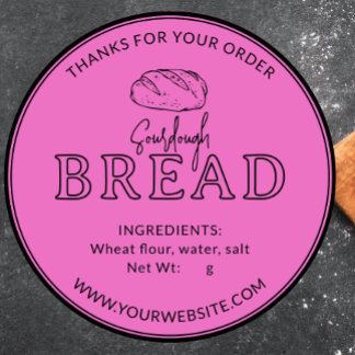 Rond Boulangerie Rose Chaud Sticker Merci de pain