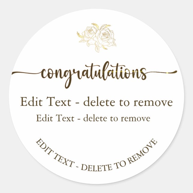 Rond Bravo Gold Sticker (Devant)