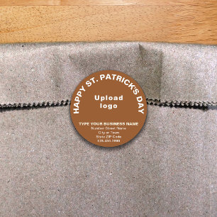 Rond Brown Saint Patrick Business Round Sticker