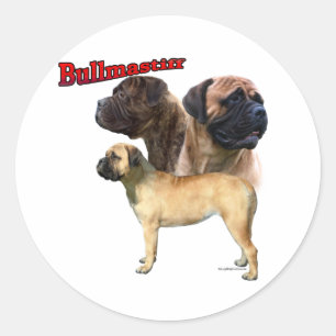 Rond Bullmastiff Trio 2 - Sticker