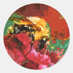 Rond Bumble Bee Sticker