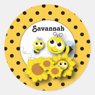 Rond Bumble Bee Sticker