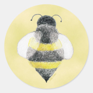 Rond Bumblebee Illustration Sticker