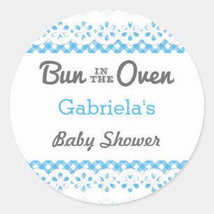 Rond Bun Dans Le Baby shower Du Four Favoriser Sticker