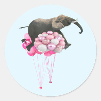 Rond Buoyant Elephant Blue Sticker